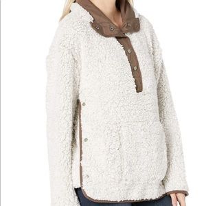 Dylan plush faux sherpa Pullover sweatshirt  NWT